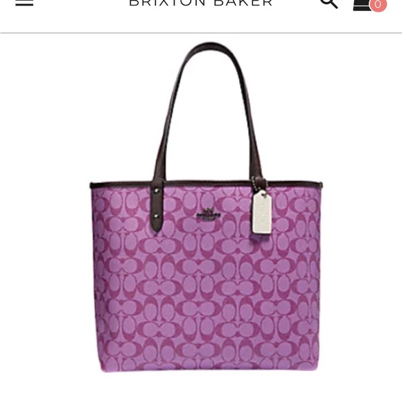 Coach REVERSIBLE CITY TOTE IN BLOCKED SIGNATURE CANVAS - Picture 10 of 10